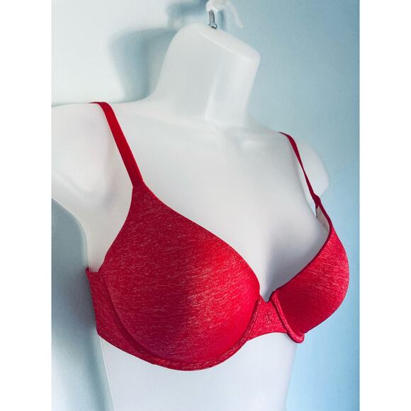 Victoria's Secret Bra Red Semi Demi 32D - Picture 2 of 8